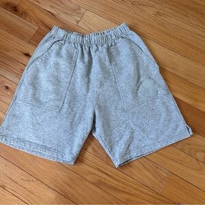 Ami Light Gray Athletic Shorts with Elastic Waist